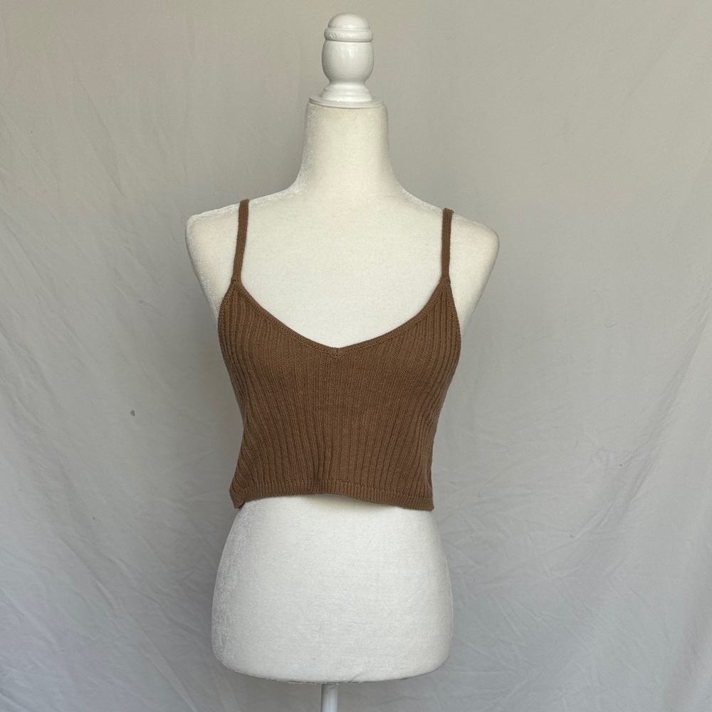 Wild Fable Brown Ribbed Camisole Top